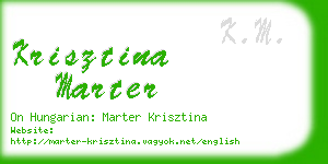 krisztina marter business card